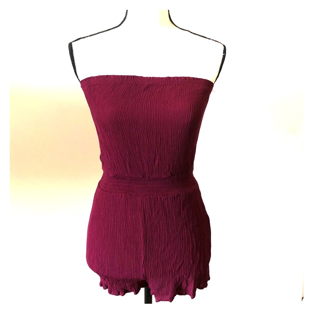 Burgundy Romper